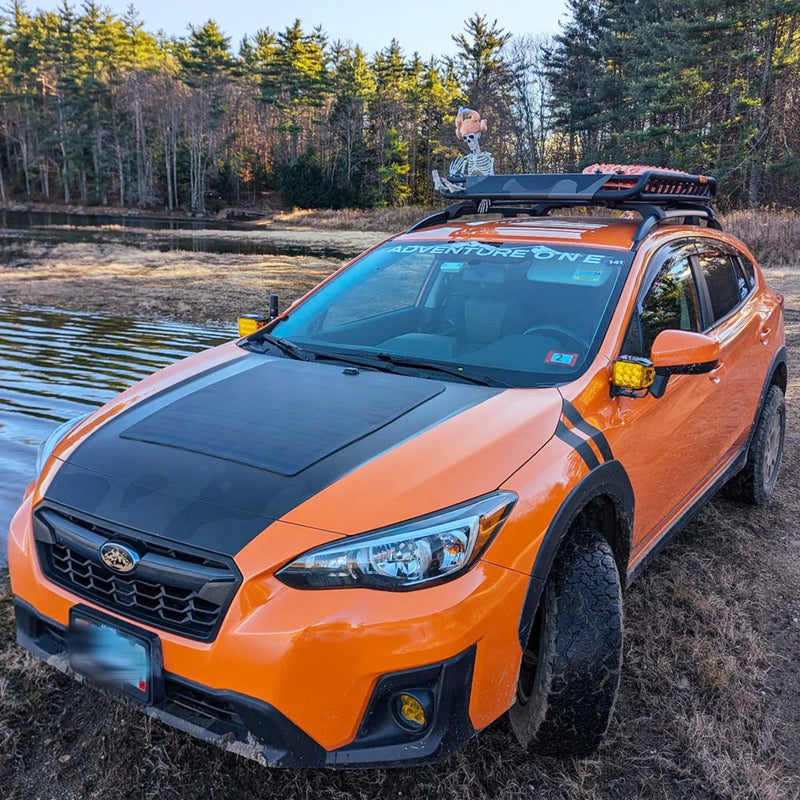 Load image into Gallery viewer, Subaru Crosstrek (2012-Present) Lensun 85W Hood Flexible Solar Panel
