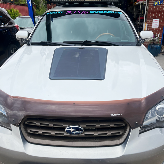 Subaru-Outback-Lensun-55W-Hood-Solar-Panel-1