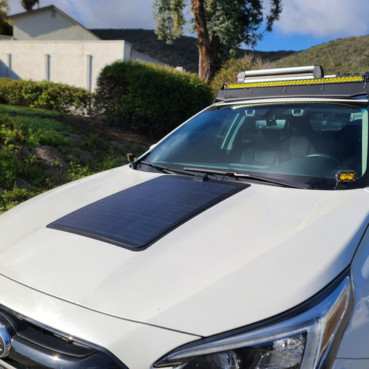 Subaru Outback 6th Gen (2020-Present) Lensun 65W Hood Flexible Solar Panel-2