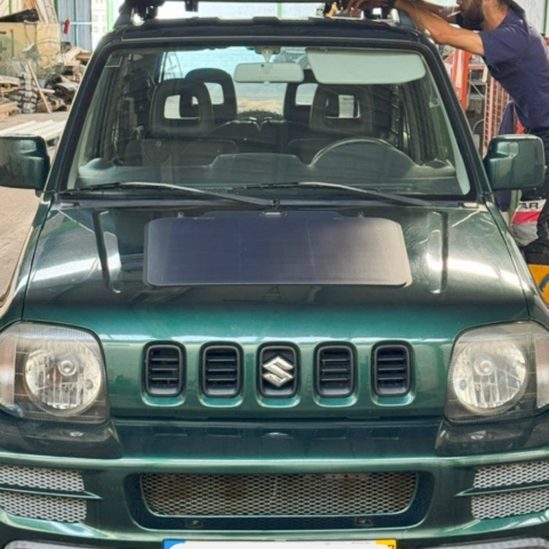تحميل الصورة إلى عارض المعرض، Suzuki-Jimny-Lensun-60W-Bonnet-Flexible-Solar-Panel

