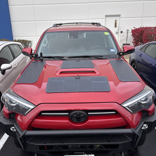 Toyota 4Runner with Lensun 110W Hood Solar Panel