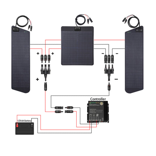 Toyota 4Runner 4. und 5. Generation (2003–2022) mit Scoop Lensun 80 W Motorhaube und flexiblem Solarpanel