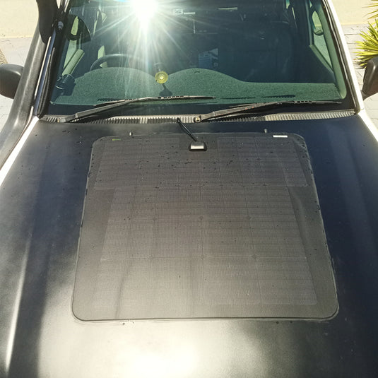 J100 Rear Panel Toyota Land Cruiser 100 Lensun 100W Hood Flexible Solar Panel – LensunSolar