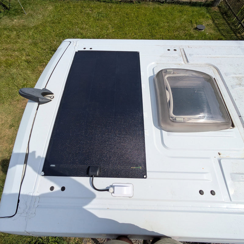 Load image into Gallery viewer, Lensun 125W Full Black Flexible Solar Panel, 25.8% Back Contact Solar Cell
