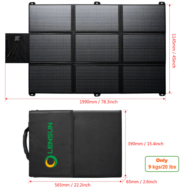 Laden Sie das Bild in Galerie -Viewer, Lensun 300W Solar Blanket  for Battery and Power Station
