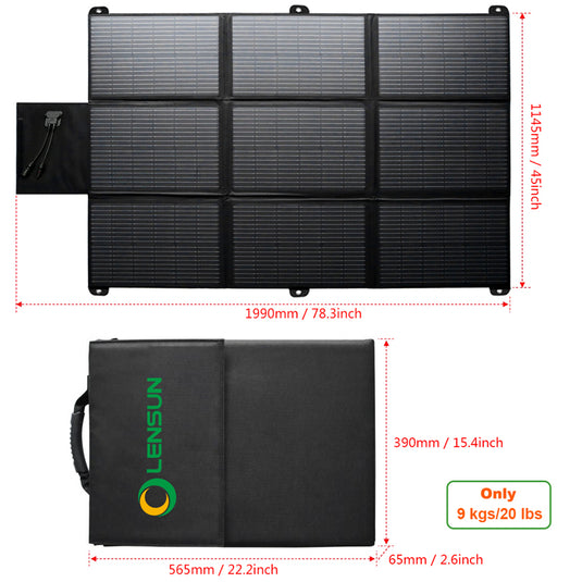 Lensun 300W Solar Blanket  for Battery and Power Station