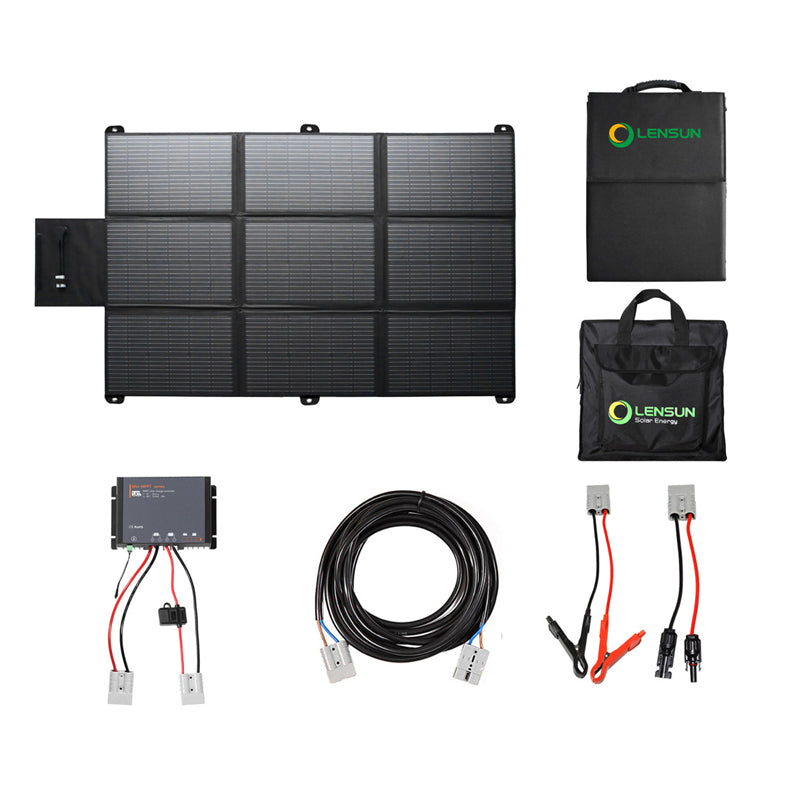 Chargez l&#39;image dans la visionneuse de la galerie, Kit complet de couverture de panneau solaire Lensun 300 W avec régulateur MPPT étanche
