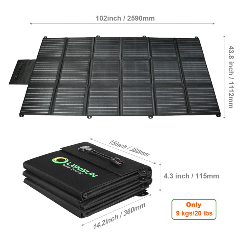 Load image into Gallery viewer, Lensun 400W Solar Panel Blanket for Battery Power Station
