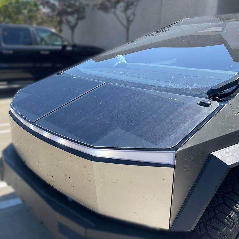 Load image into Gallery viewer, Tesla Cybertruck Lensun 180W(2x90W) Hood Flexible Solar Panel
