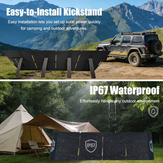 Lensun 200W 12V Waterproof Foldable Solar Panel