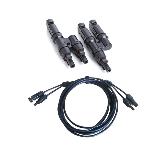 Y Connectors (1F2M&1M2F) and 16ft/5m Solar Cable