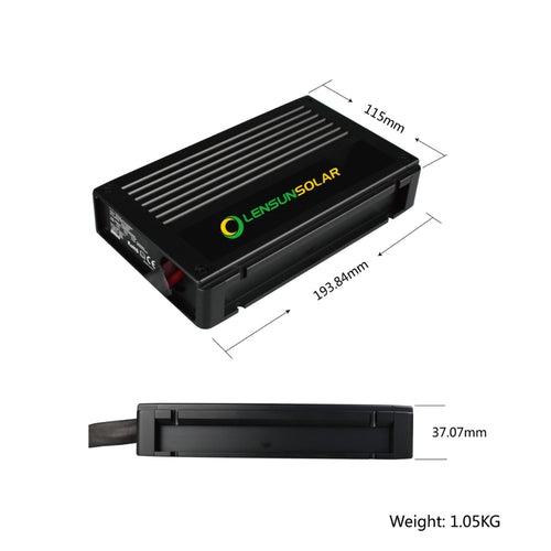 وحدة تحكم شاحن MPPT ببطارية مزدوجة من LensunSolar 20A 12V DC إلى DC