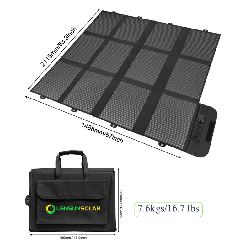 Load image into Gallery viewer, LensunSolar 300W 12V Solar Blanket for Power Station or 12V Battery
