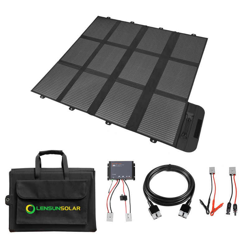 Load image into Gallery viewer, LensunSolar 300W Solar Blanket Complete Kit with Waterproof MPPT Regulator
