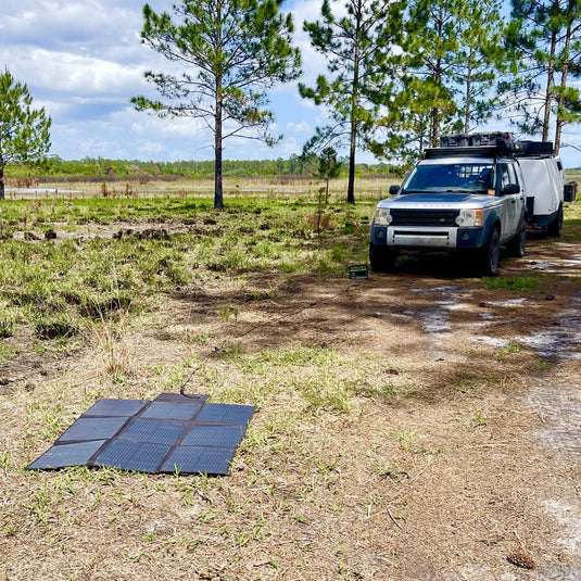 LensunSolar 300W 12V Solar Blanket for Power Station or 12V Battery