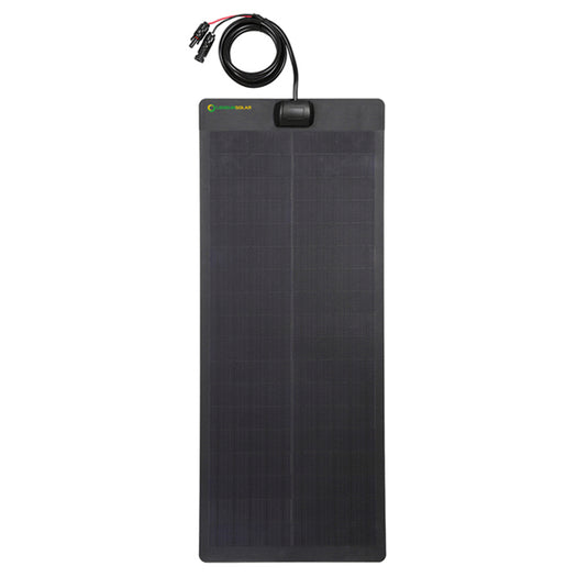 LensunSolar 50W 12V Full Black Flexible Solar Panel