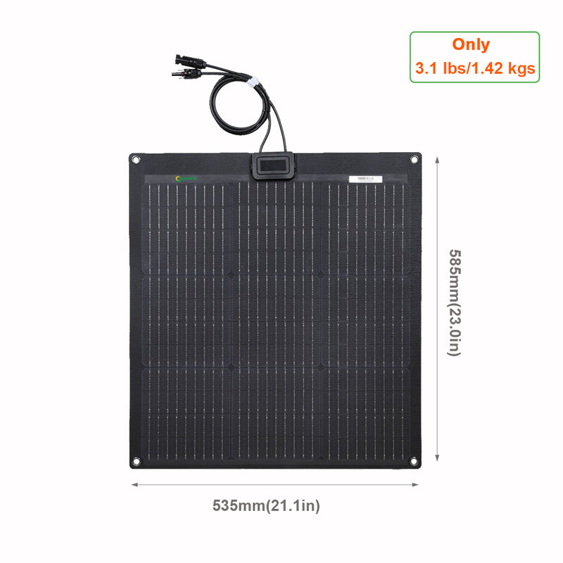 Chargez l&#39;image dans la visionneuse de la galerie, LensunSolar 50W 12V ETFE Flexible Solar Panel
