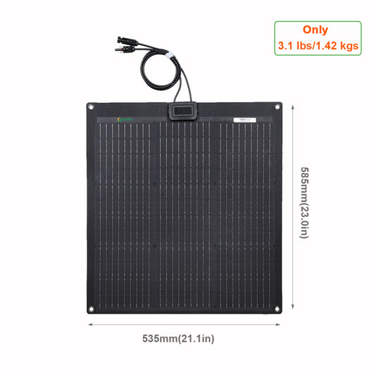 LensunSolar 50W 12V ETFE Flexible Solar Panel