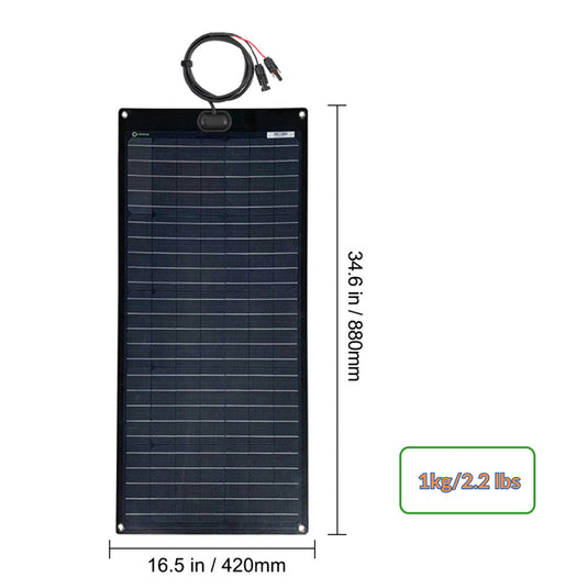 Lensun 55W 12V Flexible Solar Panel for VW T4 Camper Roof