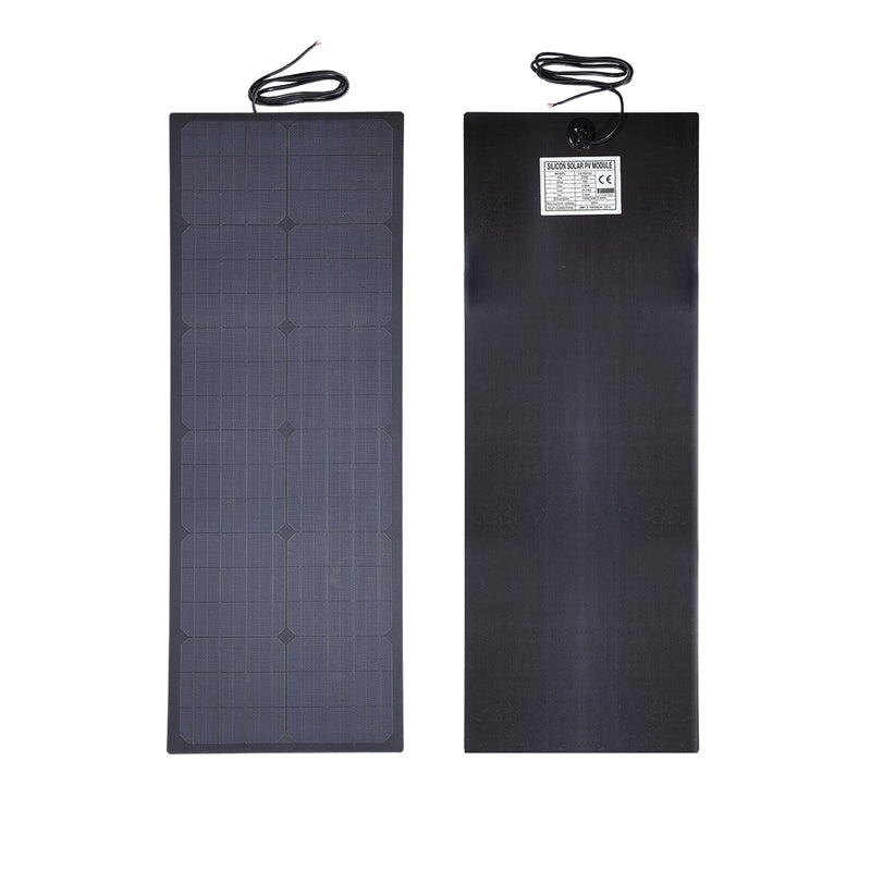 Load image into Gallery viewer, LensunSolar 55W 12V Flexible Solar Panel with Backside Cable
