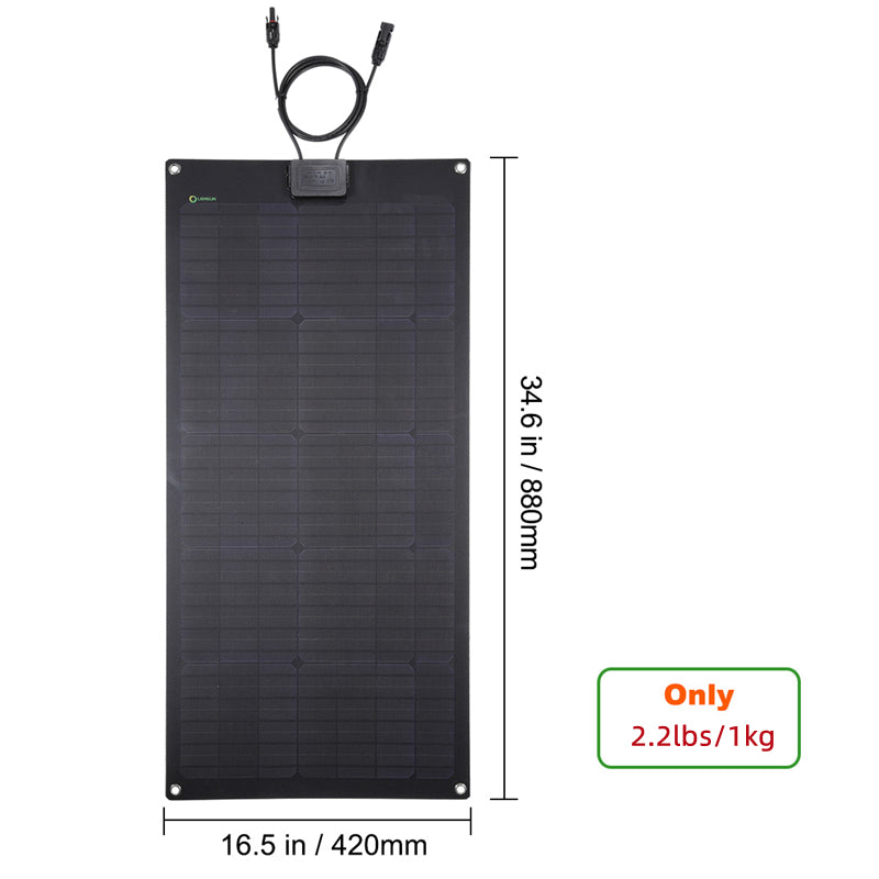 Chargez l&#39;image dans la visionneuse de la galerie, LensunSolar 55W 12V Flexible Solar Panel for VW T4 Camper Roof
