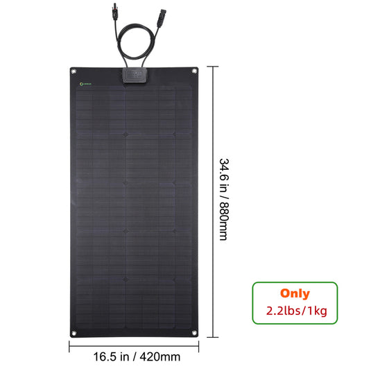 LensunSolar 55W 12V Flexible Solar Panel for VW T4 Camper Roof