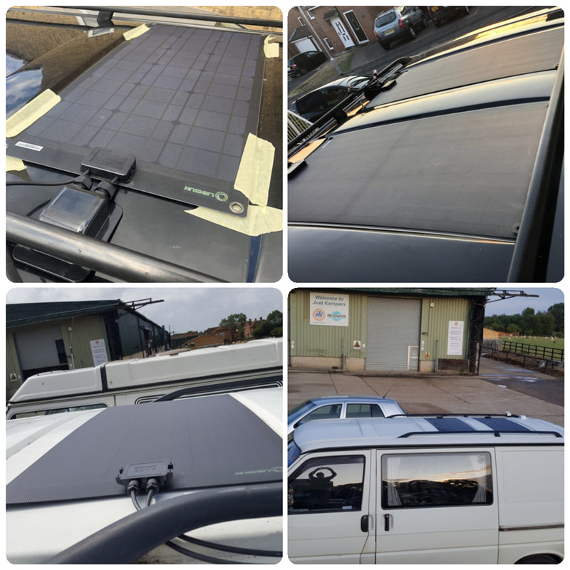 Chargez l&#39;image dans la visionneuse de la galerie, LensunSolar 55W 12V Flexible Solar Panel for VW T4 Camper Roof
