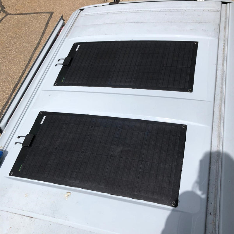 Chargez l&#39;image dans la visionneuse de la galerie, LensunSolar 55W 12V Flexible Solar Panel for VW T4 Camper Roof
