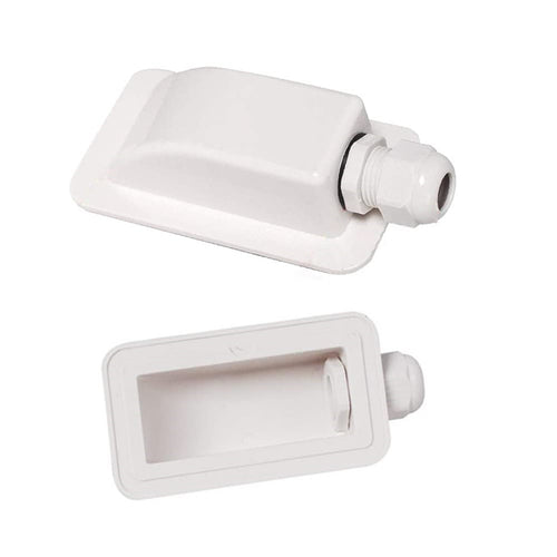 Lensun White Roof Single Cable Hole Entry Gland Box